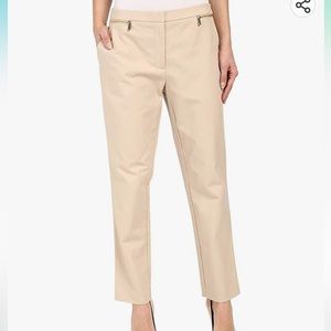 Calvin Klein Ankle Length Slim Fit Pant with Zippered Pockets NWOT